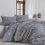 Naturtex 3-piece cotton bed linen set - Grey forest